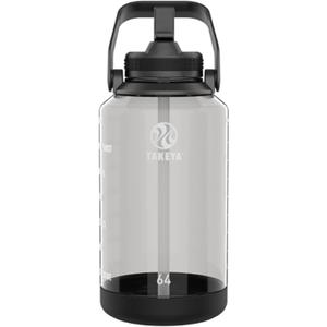 64OZ TRITAN MOTIVATIONAL WATER BOTTLE WITH STRAW LID
