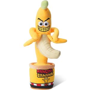 Funny Interactive Dancing Talking Banana Toy, Puppy Gifts Mimicking, Recording Repeating What You Say, Hilarious Laughs, Novelty Gag Gift for Pets Adults Friends Coworkers Office, Adjustable Volume