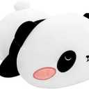 SQEQE Weighted Panda Plush, Weighted Panda Stuffed Animal, Cute Plushies Soft Bear Pillow Toy Gift for Kids Adults 23.6 Inch, 3.1 Lbs