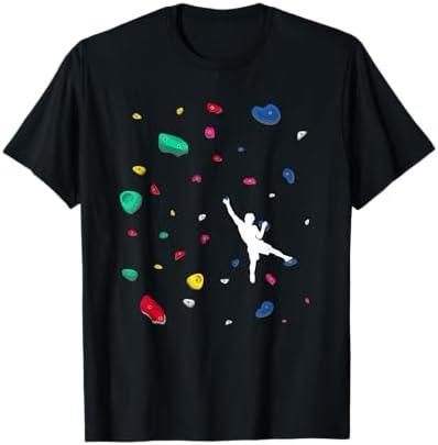 Climbing Boulder Wall Rock Climber Bouldering T-Shirt, L