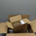 Industrial Floor Lamp with Glass Shade - Black, LED Bulbs, Foot Pedal Switch, Easy Assembly