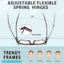 BLOEXCLU 6 Pack Reading Glasses for Women Men Blue Light Blocking Spring Hinge Computer Readers, Anti Eyestrain/ Glare (6 Mixed C7, 1.25, Diopters)