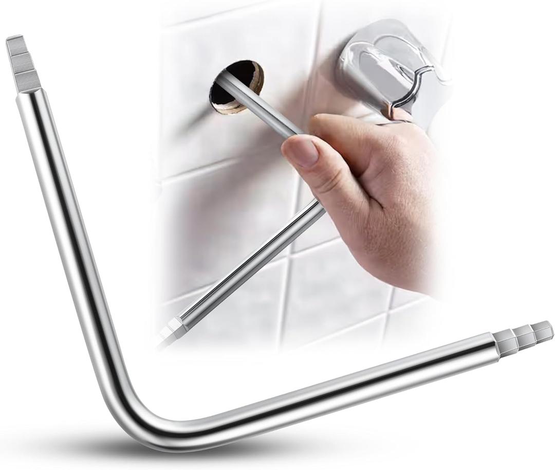 Enhon Faucet Seat Wrench, Compatible with Danco 80439 Faucet Removal Tool, For Use to Install Faucet Compression Seats, Hex or Square Steel Faucet Seats Tool, 2 Sided Wrench Configuration