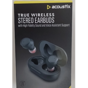 Acoustix True Wireless Stereo Earbuds Bluetooth 5.0 Black Brand