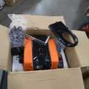 Portable Trailer Winch 3500lbs, Reversible Electric Winch 12V DC, Power-in, Power-Out and for Boats Up To11000 lbs with Nylon Rope, Wireless Remote Control and Hand Crank