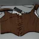 SCARLET DARKNESS Women's Renaissance Corset Tops Vintage Lace Up Overbust Bustier Bodice 16
