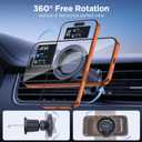 Miracase Car Phone Holder for Magsafe [Strong Magnets] Magnetic Phone Holders for Your Car, 360Adjustable Air Vent Hands Free Cell Phone Mount Cradle Fit iPhone 17-12 & All Speakerphones, Black