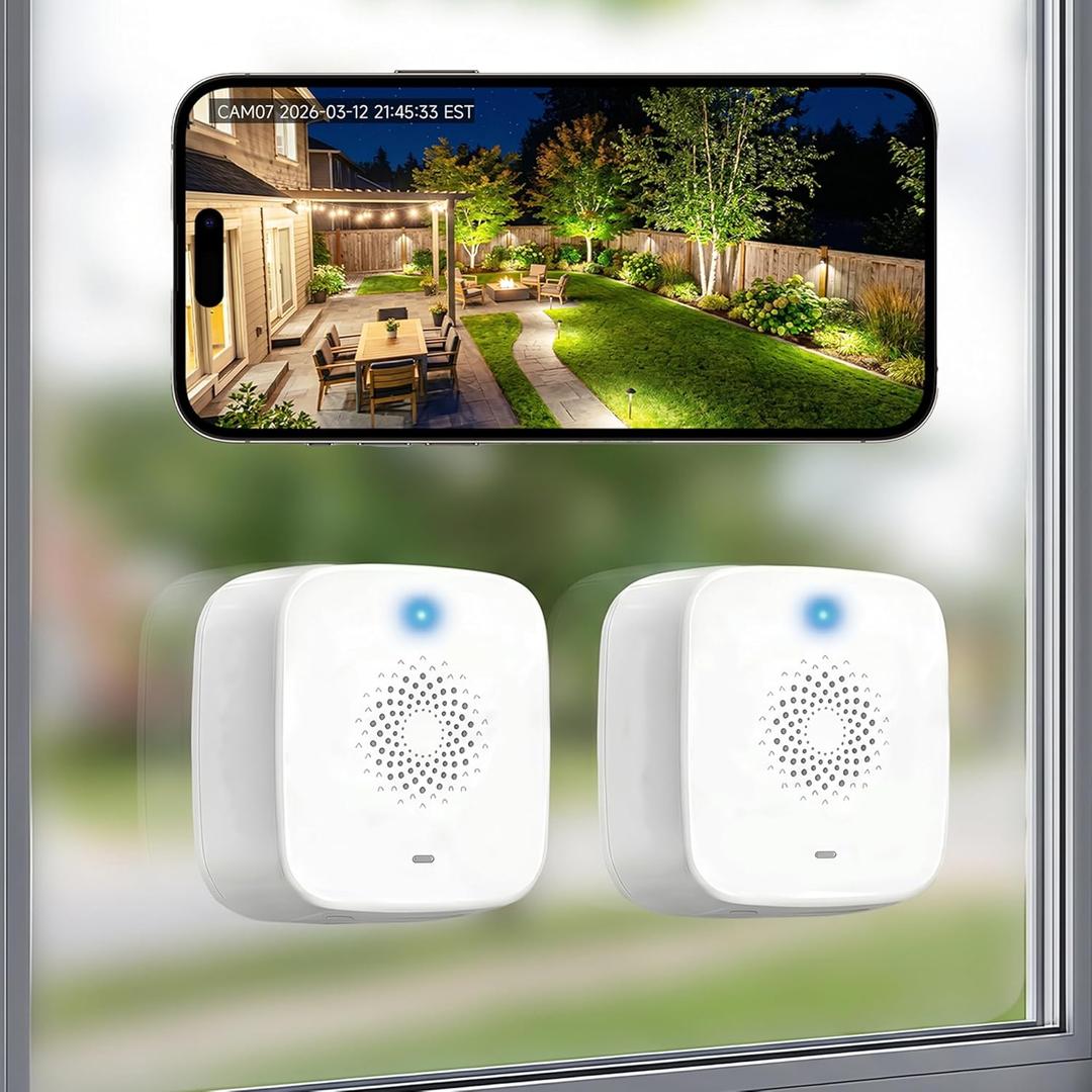 Rraycom 4MP 2.5K Wireless Window Camera 2Pack,6S Pre-Roll, Dual-Band 5G/2.4GHz WiFi Indoor Cameras for Home Security, Anti-Glare Color Night Vision, AI Human&Motion Detection,Magnetic No Drill Setup