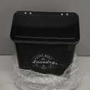 Magnetic Lint Bin for Laundry Room Organization and Storage with Brush, Wall-Mounted Laundry Dryer Lint Bin for Laundry Room Decor, Space-Saving Laundry Trash Can (Black)