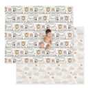 JumpOff Jo Baby Play Mat - Large Folding Foam Play Mat for Infants, Babies, Toddlers, Waterproof, Double-Sided (70" x 59") - Zoo Train