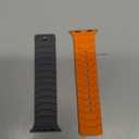 Bandletic Compatible with Apple Watch Ultra Bands for Men 49mm - Comfortable Magnetic Strap with Secure Buckle for iWatch Band Ultra 49mm 46mm 45mm 44mm 42mm Series 11/10/9/8-1 SE3, Space Gray/Orange