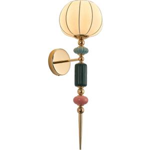Imitated Silk White Shade Modern Wall Scone Indoor Wall Light Fixtures for Bedroom Hallway Living Room