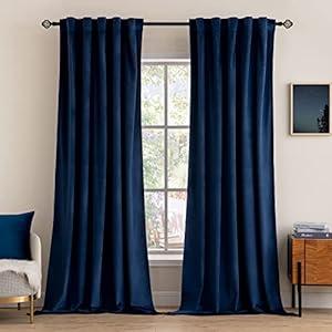 MIULEE Baby Velvet Curtains 96 inches - Luxury Blackout Curtains for Bedroom Living Room Thermal Insulated Super Soft Window Drapes Rod Pocket & Back Tab, W52 x L96 inches, 2 Panels