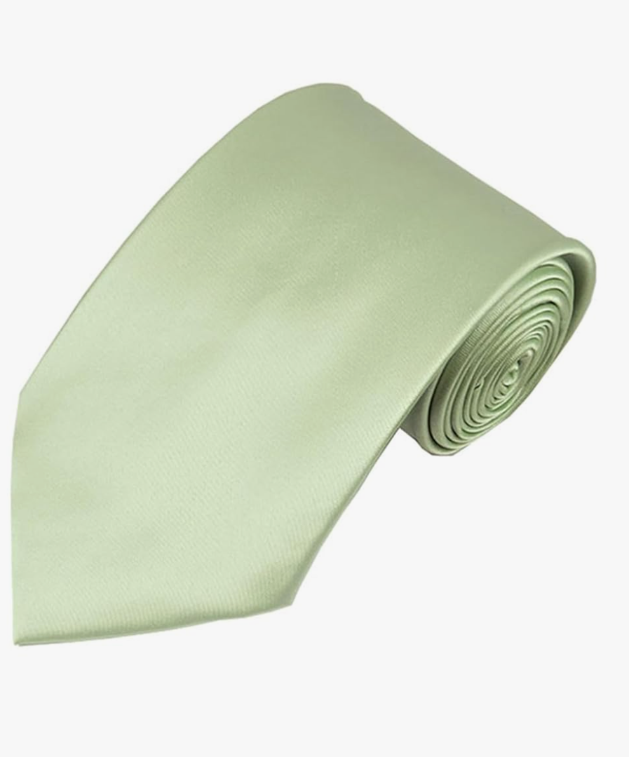 Romario Manzini Solid Light Sage Green Color Standard Men's Necktie