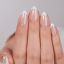 French Tip Press On Nails  BTArtbox White Almond Medium Reusable Stick On Nails in 15 Sizes  30 Soft Gel Fake Nail Kit for Women Gift, Classic