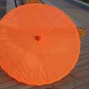 Plain Bamboo Parasol Umbrella for Weddings, 33 Inch Diameter, Sun Protection, DIY Decor, Photo Props(Orange), Diameter: 33 inches, Length: 23 inches