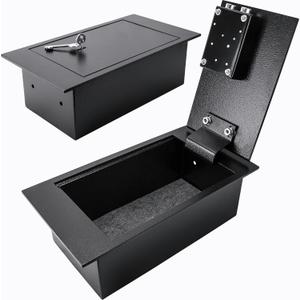 Barska 0.22 Cu. Ft. Hidden Floor Safe with Key Lock Solid Steel Construction, Concealed Design, Dual Locking Bolts Secure Storage for Home, Business, Jewelry, Cash & Valuables