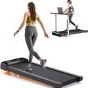 Walking Pad Treadmill Under Desk - Vitalwalk Portable Treadmill with Incline, Mini Treadmill for Home and Office, 2.5HP, Remote Control, LED Display, 300LBS Loading Capacity for Walking Jogging Black
