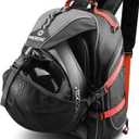 NICECNC Motorcycle Helmet Backpack 35L Large Capacity Motorcycle Helmet Bag, Universal Motorcycle Riding Backpacks for Men Motorcycle Lugguge Storage Bag with Hidden Net, Red