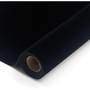 Black Large Size Self Adhesive Soft Velvet Drawer Liner DIY Fabric Felt Liner for Drawers Jewelry Box Felt Lining Art & Crafts Display Cabinet Shelf Covering 24x117 Inches