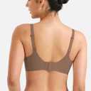 YEOREO Ease Womens Wireless Bras Push Up Full Coverage Bra No Underwire Seamless Comfortable Scalloped Supportive Bralette (L)