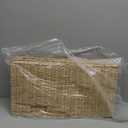 Foldable Storage Baskets with Handles Paper Rope Storage Baskets Rectangle Collapsible Hand Woven Storage Cubes Bins for Organizing Shelves Living Room Bedroom Pantry (3, 11'' x 11'' x 11'')