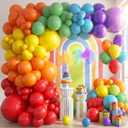 103 Pcs Rainbow Balloon Arch Kit, Assorted Colorful Latex Balloons Garland with 18 12 10 5 Inch Sizes, Party Decorations for Birthday Carnival Baby Shower and Celebrations
