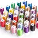 Simthread 40 Colors 40 Weight Polyester Embroidery Machine Thread Kit 550Y(500M) Compatible with Brother Babylock Janome Singer Husqvarna Bernina Embroidery and Sewing Machines