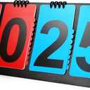 Scoreboard Score Flipper for Basketball/Baseball/Volleyball/Soccer/Softball, Portable Manual Flip Score Keeper with Detachable Numbers, 4-Digit Counter