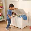 Melissa & Doug Toy Chest, Wooden Toy Storage Box with Safety-Hinged Lid, Kids Toys Storage Organizer for Playroom, Bedroom, & Montessori Classroom Furniture for Boys & Girls Ages 3+