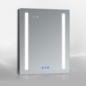 24x30 LED Mirror Defogger, Makeup Mirror 3X, Adjustable Color Temp & Dimmer, Outlets & USB (24x30) (CASE 24x30 IN One Door)