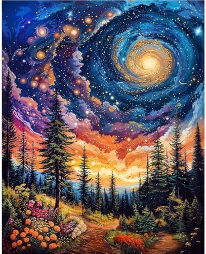 cviokrdu Landscape Paint by Numbers Kit for Adults - Scenery Adult Paint by Number Kits on Canvas, DIY Oil Painting for Gift Home Wall Decor (16x20inch)