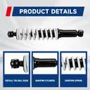 waltyotur 360mm 14 Rear Shock Absorber White Replacement for ATV Quad Buggy Pit Dirt Bike 110cc 125cc 150cc