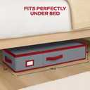 Christmas Wrapping Paper Organizer Storage, with Straps & Pockets, Gift Wrap Organizer Bag for Christmas Decorations, Fits Upto 24 Rolls, Underbed Storage for Holiday Decoration, (Gray)