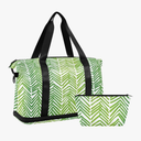 greenery Duffel Bags Weekender/Overnight Duffel Large Gym Bag with Toiletry Bag for Trekking 2 Pcs Set