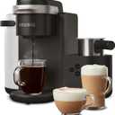 Keurig K-Cafe Single-Serve K-Cup Coffee Maker, Latte Maker and Cappuccino Maker, Comes with Dishwasher Safe Milk Frother, Coffee Shot Capability, Compatible with all Keurig K-Cup Pods, Dark Charcoal