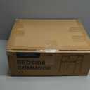 HOMLAND 3-in-1 Bedside Commode Chair with Sturdy Dual-Crossbar Support Construction, Stable Portable Commode Toilet with 7.5Qt Potty Bucket, 350 Lbs Bedside Commodes for Seniors, Silver