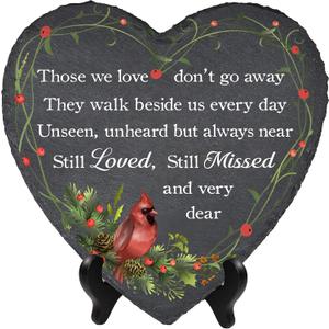 Cardinal Memorial Garden Stone, Sympathy Gift Those We Love Don't Go Away, Loving Memory Stepping Stones Outdoor, Remembrance Gifts Loss of Loved One on Christmas