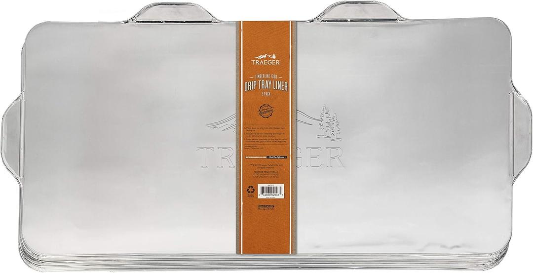 Traeger Grills BAC515 Timberline 1300 Drip Tray Liner Grill Accessory 5-Pack