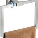 CHJgroup Bathroom Hand Towel Holder, Square 180 Swivel Towel Rings for Bathroom Wall Stainless Steel Heavy Duty, Brushed Nickel