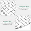 M METERXITY 2-Pack Cooling Rack, 10" Round Stainless Steel Baking Rack for BBQ/Cooking/Roasting/Grilling/Steaming/Drying, Wire Cooling Rack for Baking [Silver]