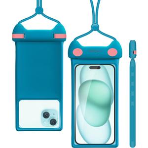 wellhouse 3D Waterproof Phone Pouch with Lanyard,Premium TPU100FT Deep Waterproof Phone Case for iPhone 17 16 15 14 13 12 Pro Max XS Samsung,Snorkeling, Surfing, Kayaking,Skiing,Hot Springs