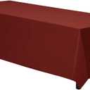 Gee Di Moda Rectangle Tablecloth - 70 x 120 Inch Burnt Orange Table Cloth for 6 or 8 Foot Rectangle Table - Heavy Duty Washable Fabric - for Buffet Table, Holiday Party, Dinner, Wedding & Baby Shower