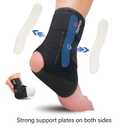 2 Pack Ankle Brace With Side Stabilizers,Ankle Sprain Brace for Men & Women Injury Recovery,Joint Pain Relief,Ankle Support for Running Volleyball Basketball (Medium) Left