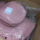 TIEHESYT Pink Car Seat Covers Full Set, Breathable Leather Automotive Front and Rear Seat Covers with Headrest, Waterproof Auto Seat Protectors Fit for Most Sedans SUV Pick-up Truck