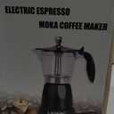 LAOION Cuban Coffee Maker, 6 or 3cup Electric Espresso Coffee Maker, Portable Cafeteras Electricas Modernas, Electric Moka Pot with Detachable Base & Overheat Protection, Coffee Gift for Home Travel (Black)