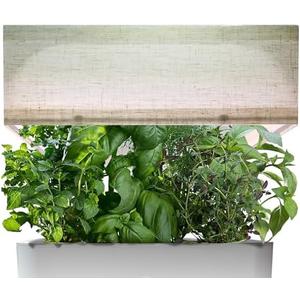 Awesome Plant Lamp Shades for Indoor Hydroponic Garden, Light Diffuser Compatible with Aerogarden Harvest 2.0 Harvest, GardenCube and other 6/8 Pods Hydroponics System, 10.6" Square, Linen (Beige)