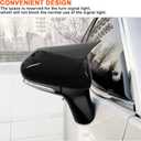 2pcs Car Side Door Mirror Cap Covers & 4pcs Handle Covers Compatible With Toyota Camry 2018-2025 With Smart Key Holes,8th Gen Camry Side Rearview Covers Door Handle Caps,Glossy Black