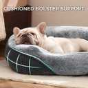 Bedsure Washable Dog Bed Medium Size Dog - Rectangle Fluffy Plush Big Pet Bed, Corduroy Fleece and Nonskid Bottom,30x24x8inches,Suitable for Pet Up to 35lbs,Grey