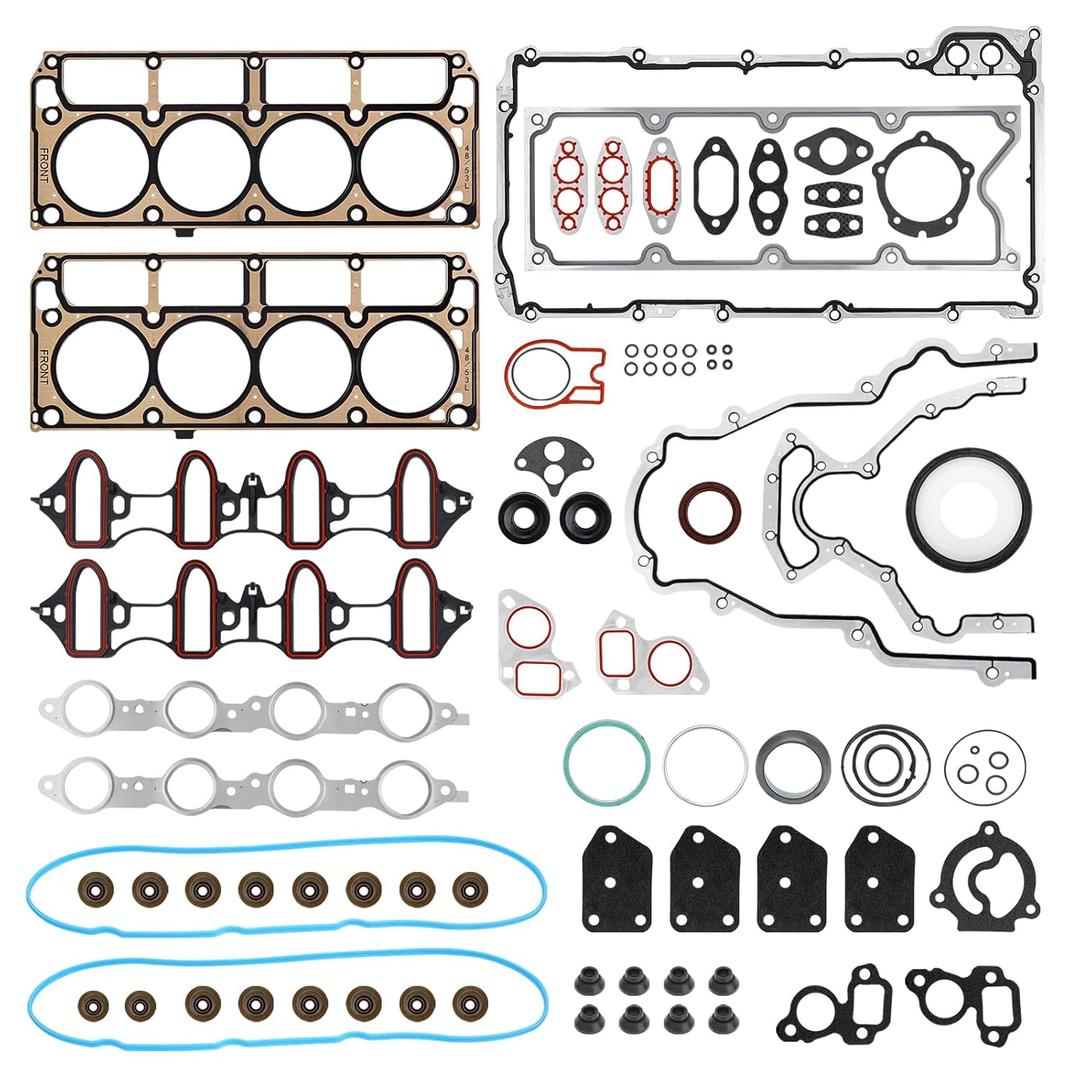 5.3 4.8 MLS Full Cylinder Head Engine Gasket Kit Compatible with 2002-2011 Chevy Silverado Tahoe Avalanche Express Suburban, GMC Sierra Savana Yukon, Buick Escalade 4.8L 5.3L V8